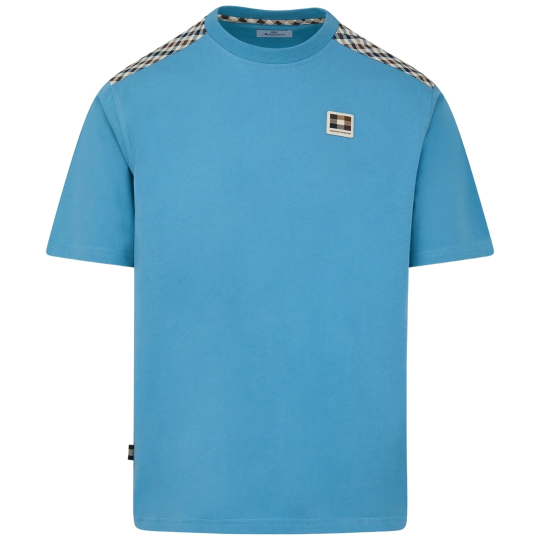 Aquascutum Active INSERT LAMINA T-SHIRT AA_B006_TS005 18 Avio (BLUE) T-Shirt Mens M