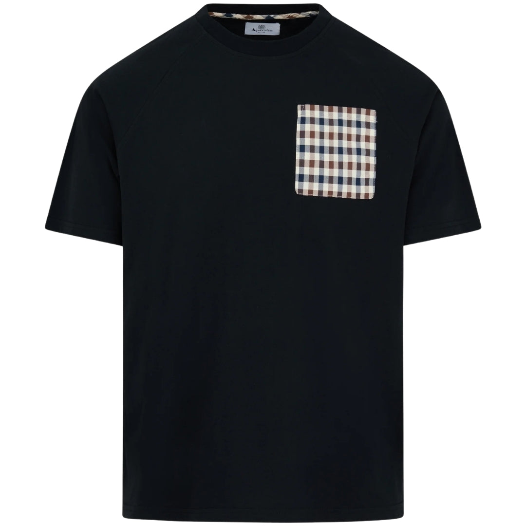 Aquascutum Active RAGLAN POCKET T-SHIRT AA_B006_TS006 16 Black T-Shirt Mens S