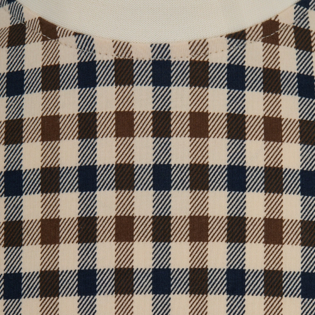 Aquascutum Active CHECK T SHIRT  AA B006 TS007 01 OLD WHITE T-Shirt Mens M