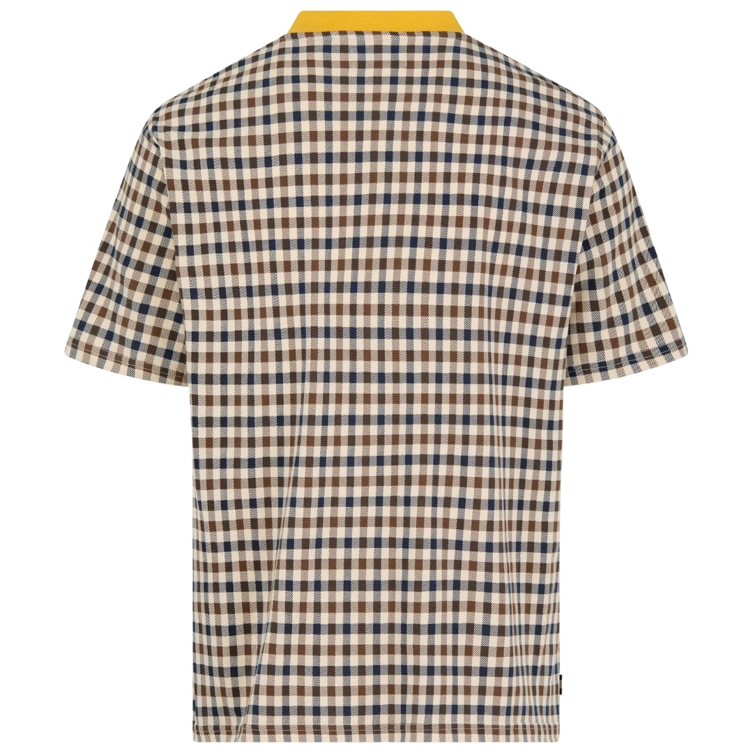 Aquascutum Active CHECK T SHIRT  AA B006 TS007 15 YELLOW T-Shirt Mens M