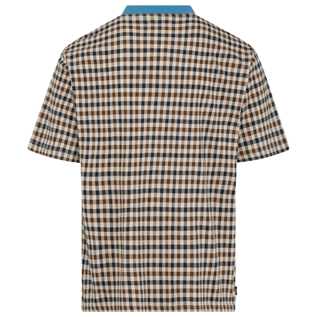 Aquascutum Active CHECK T SHIRT  AA B006 TS007 18 Avio (BLUE) T-Shirt Mens M