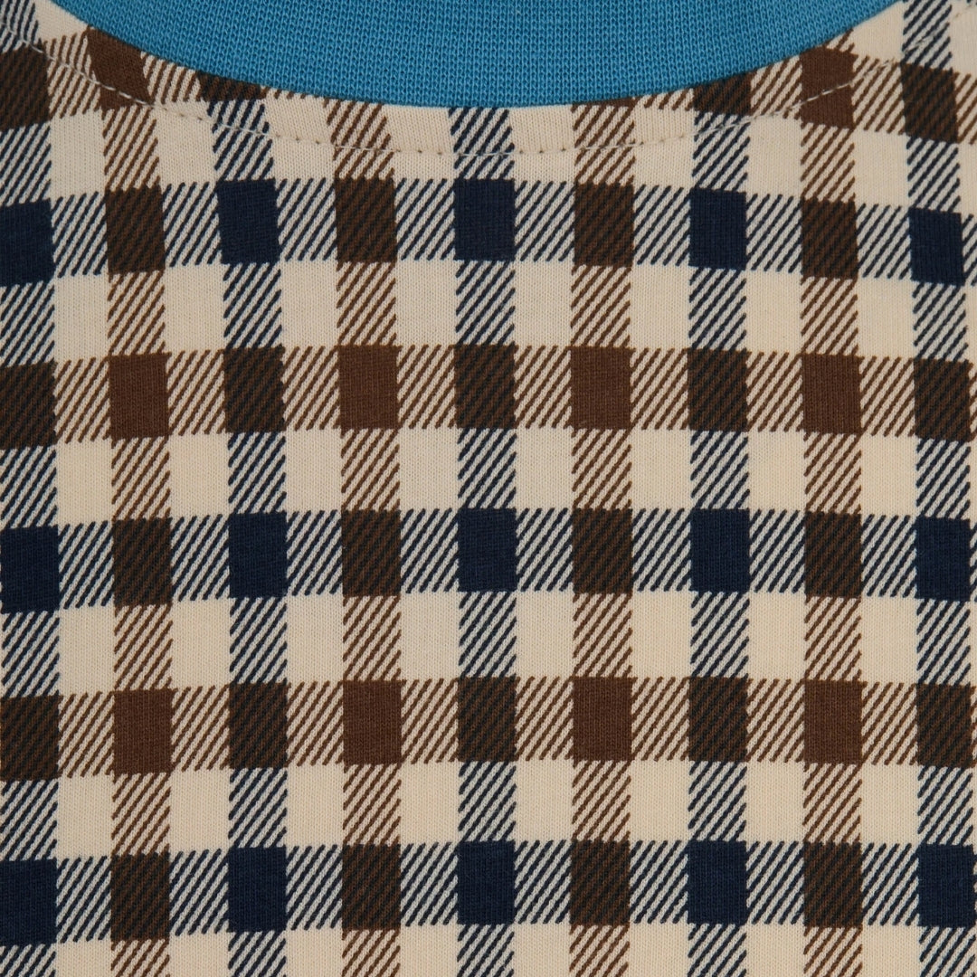 Aquascutum Active CHECK T SHIRT  AA B006 TS007 18 Avio (BLUE) T-Shirt Mens M