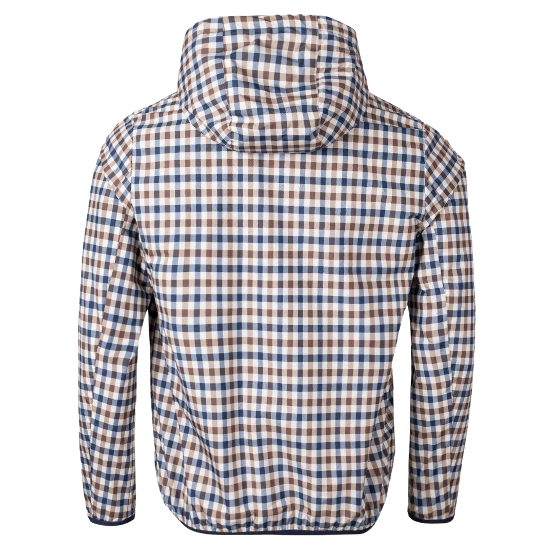 Aquascutum Active Sailor Check Reversible Jacket Navy Navy Blue Jacket M