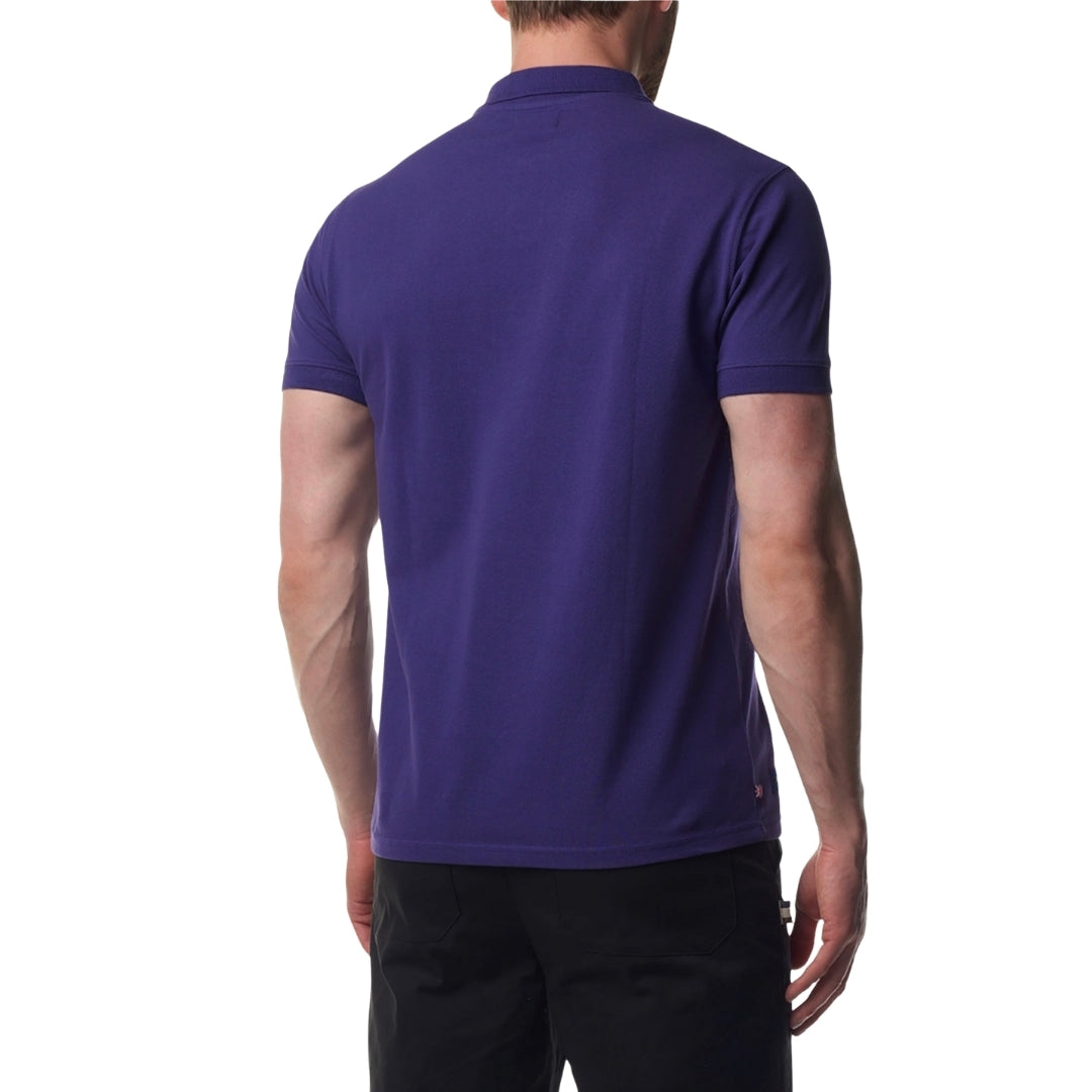 Aquascutum Active Active Cotton Polo Dry-Fit Purple Purple Polo Shirt S