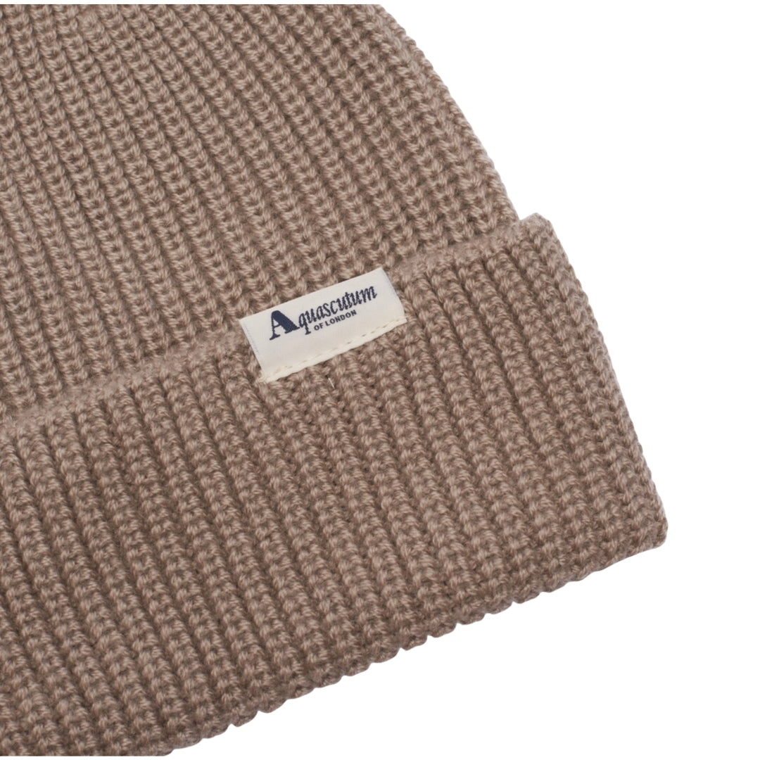 Aquascutum Active Active Logo Beanie Beige Beige Beanie Hat One Size