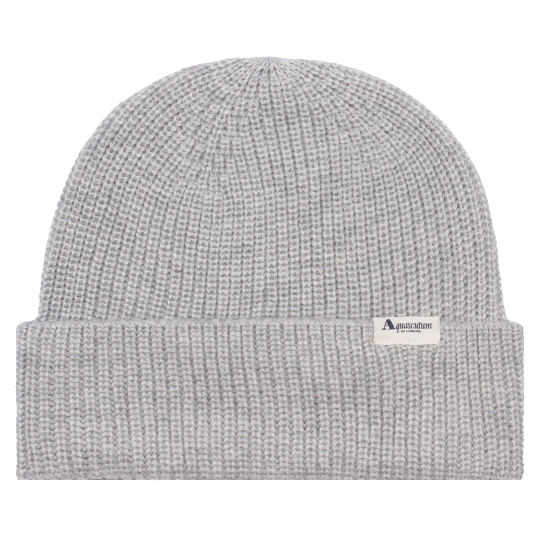 Aquascutum Active Active Logo Beanie Light Melange Grey Grey Beanie Hat One Size