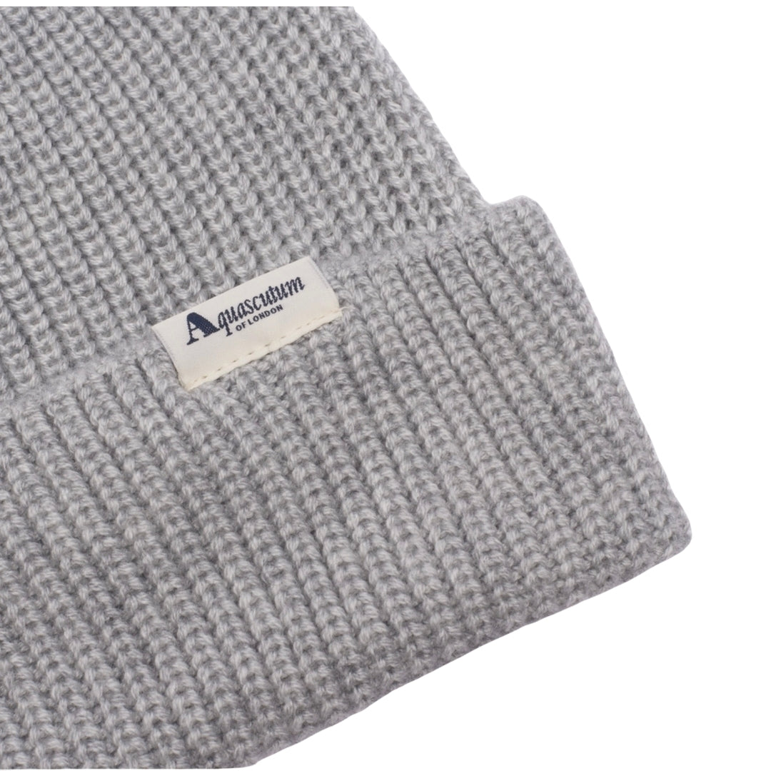 Aquascutum Active Active Logo Beanie Light Melange Grey Grey Beanie Hat One Size