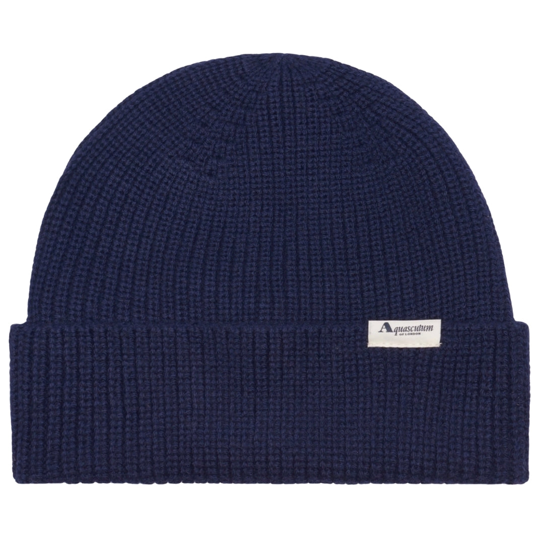 Aquascutum Active Active Logo Beanie Navy Navy Blue Beanie Hat One Size