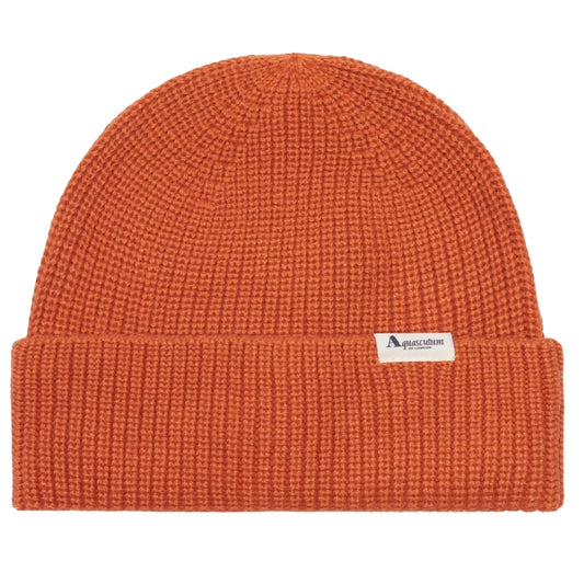 Aquascutum Active Active Label Beanie Rust Orange Beanie Hat One Size