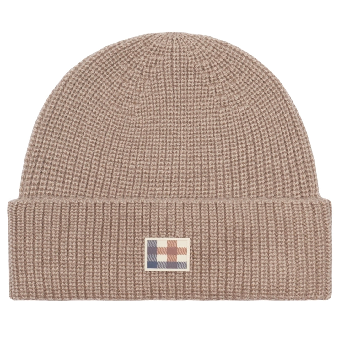 Aquascutum Active Active Label Beanie Beige Beige Beanie Hat One Size
