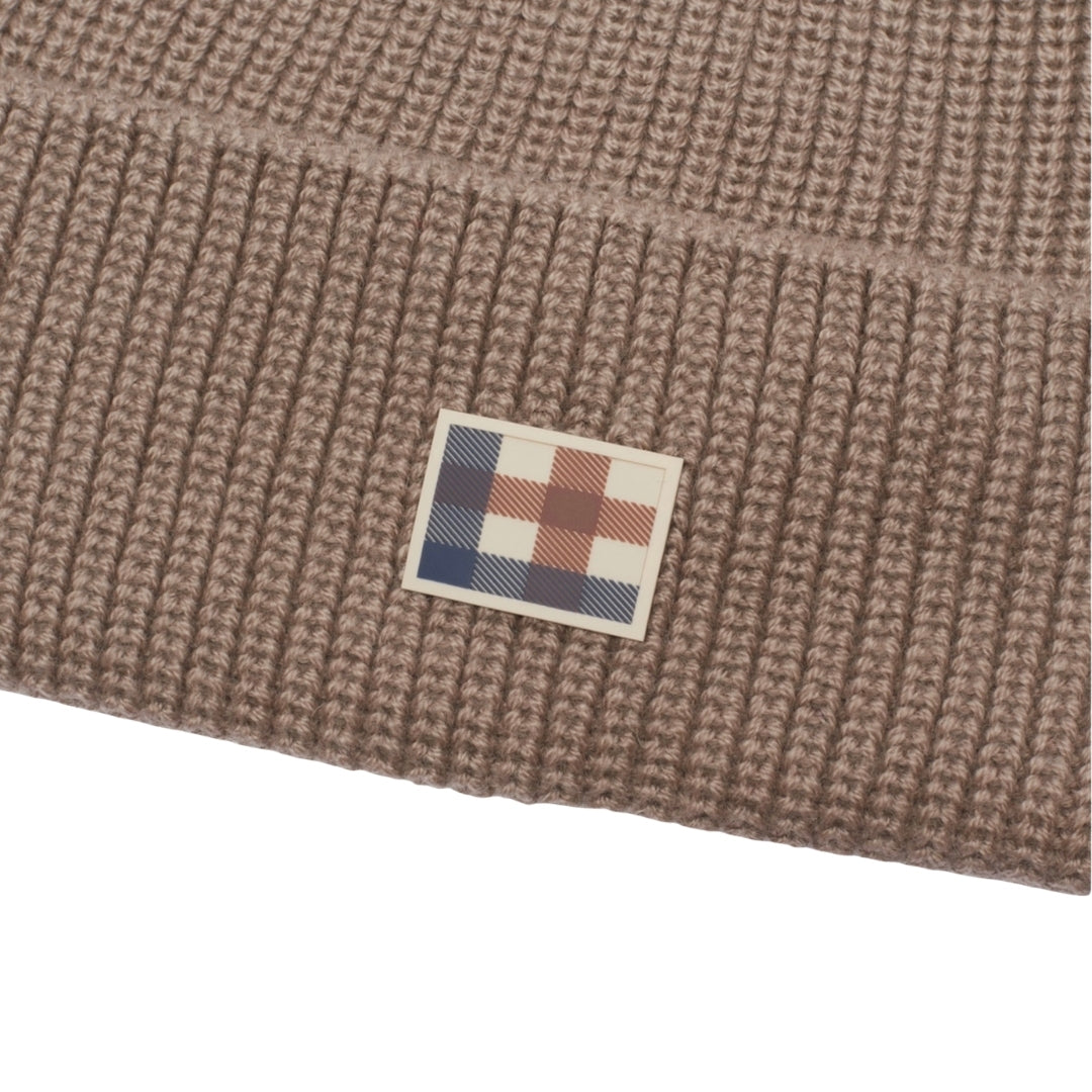 Aquascutum Active Active Label Beanie Beige Beige Beanie Hat One Size