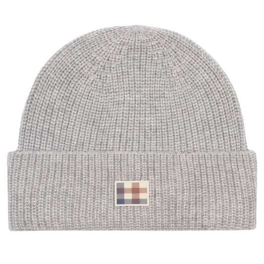Aquascutum Active Active Label Beanie Light Melange Grey Grey Beanie Hat One Size