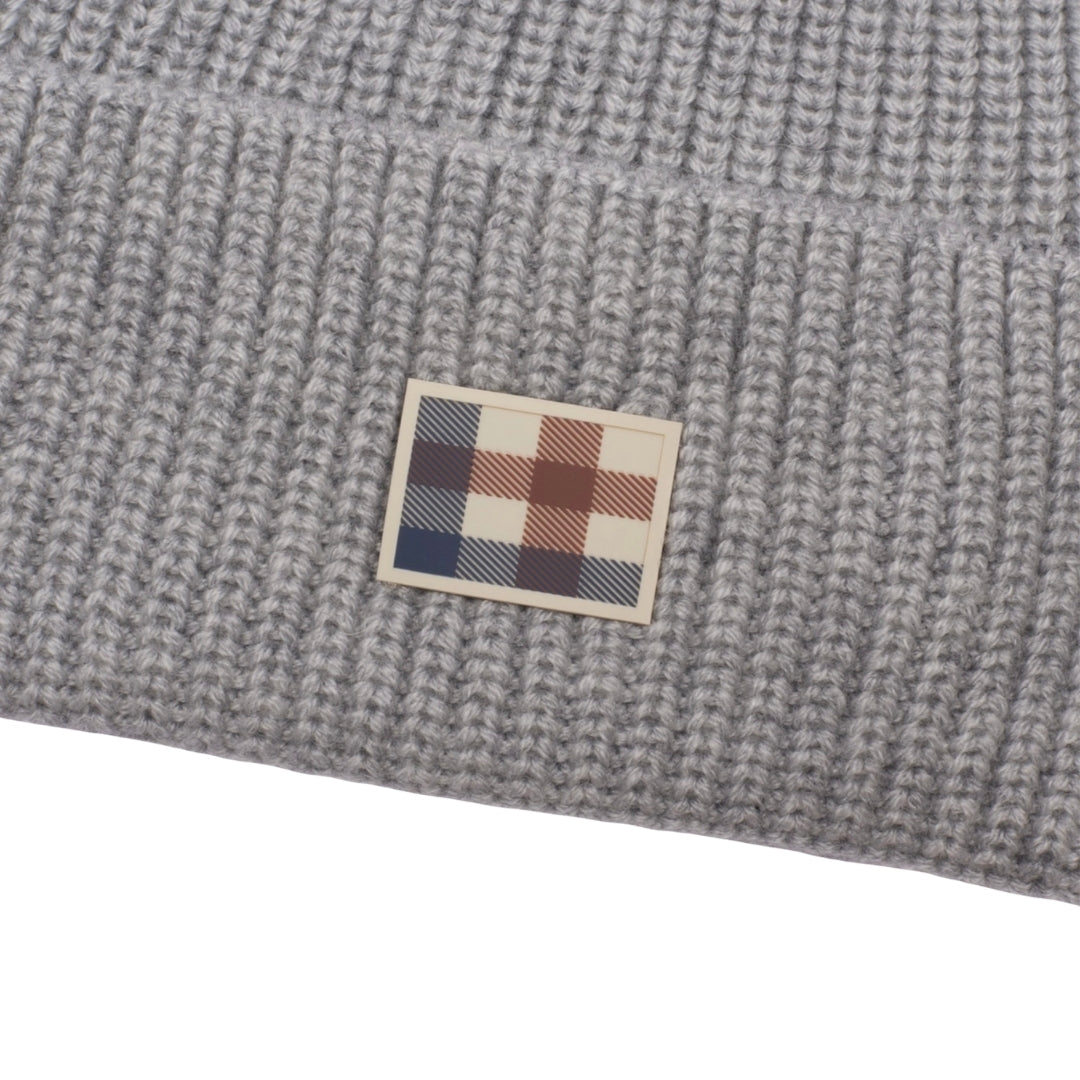 Aquascutum Active Active Label Beanie Light Melange Grey Grey Beanie Hat One Size