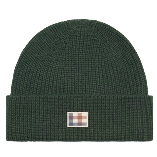 Aquascutum Active Active Label Beanie Army Green Green Beanie Hat One Size