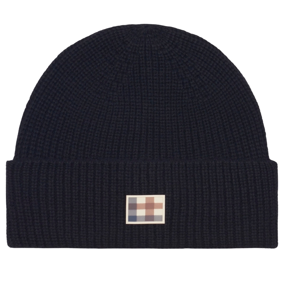 Aquascutum Active Active Label Beanie Black Black Beanie Hat One Size