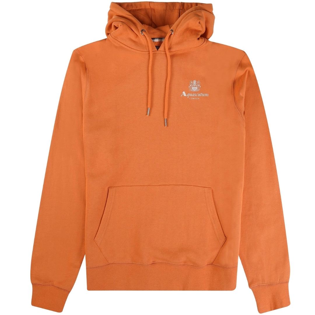 Aquascutum Active Active Small Logo Hoodie Fleece Rust S