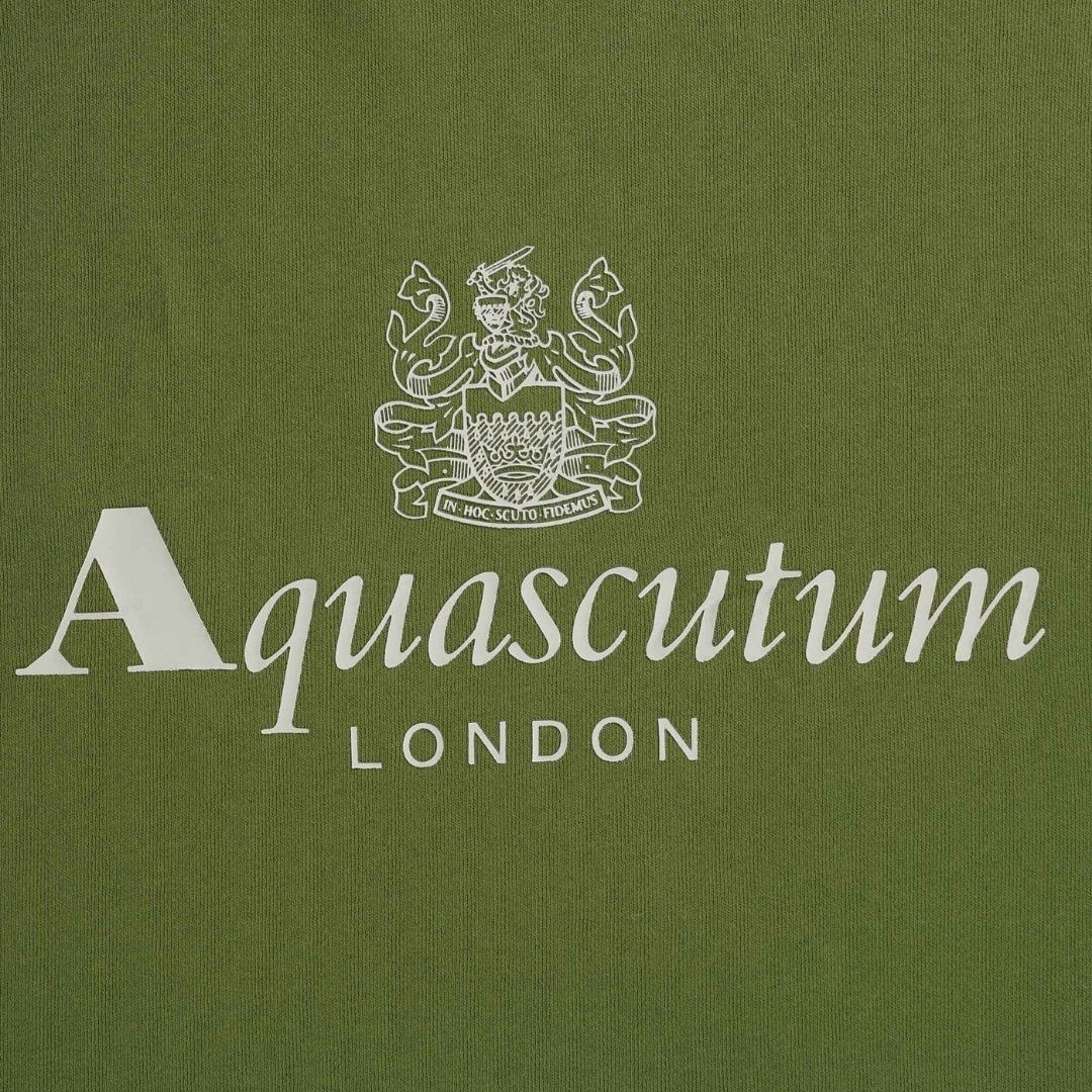Aquascutum Active Active Big Logo Crew Neck Fleece Army Green M