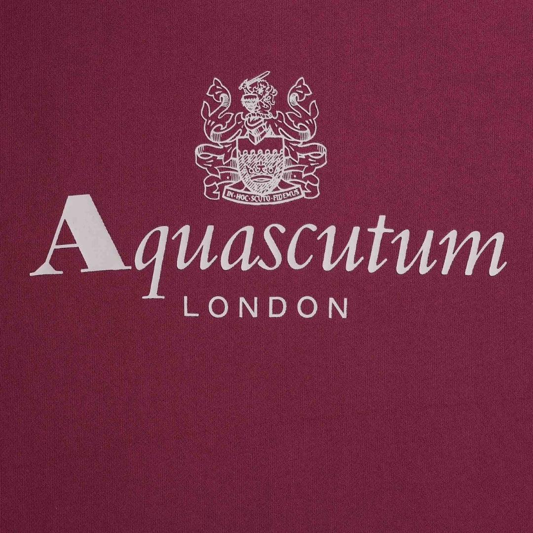 Aquascutum Active Active Big Logo Crew Neck Fleece Cordovan S
