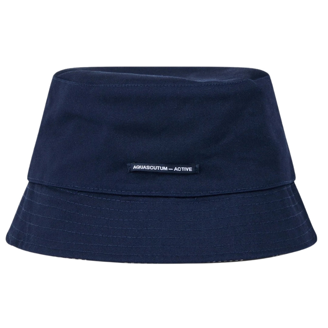 Aquascutum Active COTTON REVERSIBLE BUCKET HAT AA_ICON_CP026 11 Navy Hat Mens S/M
