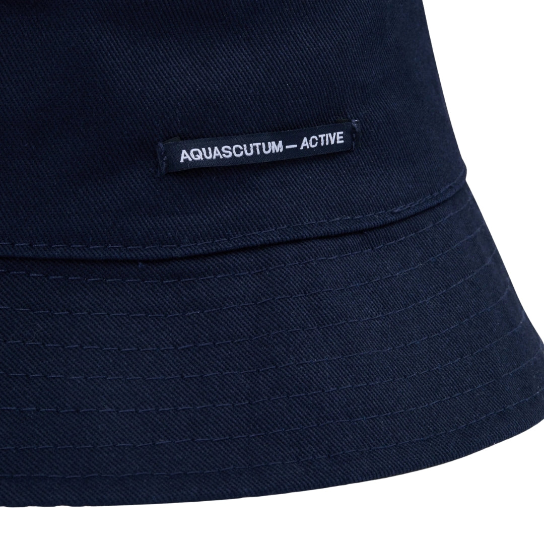 Aquascutum Active COTTON REVERSIBLE BUCKET HAT AA_ICON_CP026 11 Navy Hat Mens S/M
