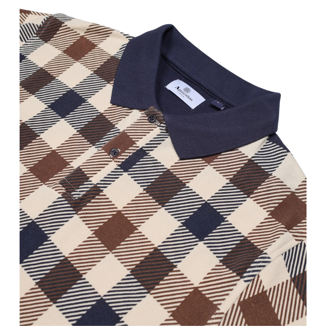 Aquascutum Active Macro Iconic Polo Navy M