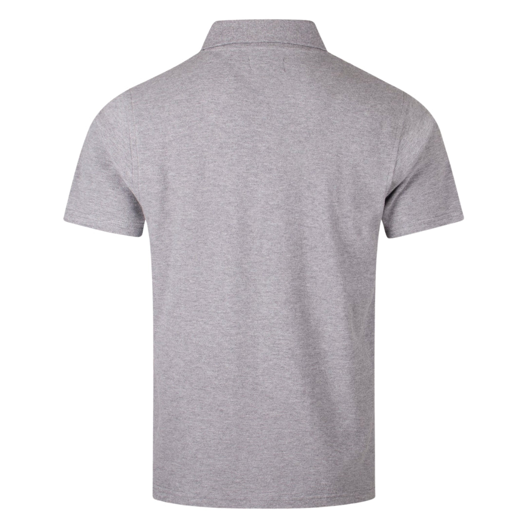 Aquascutum Active Stripes Piquet Polo Light Melange Grey L