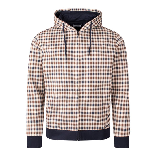 Aquascutum Active Iconic Full Zip Hoodie Club Check M