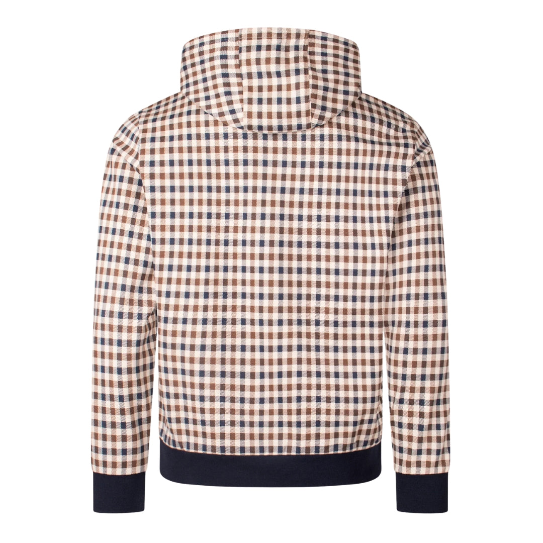 Aquascutum Active Iconic Full Zip Hoodie Club Check M