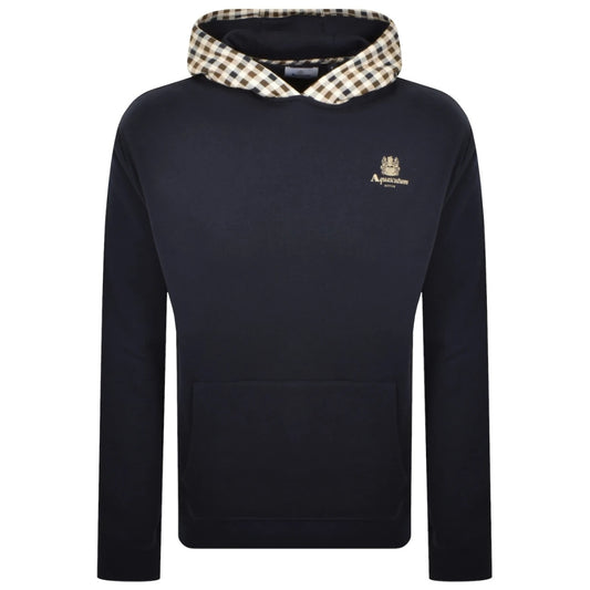 Aquascutum Active Club Check Hood Navy M