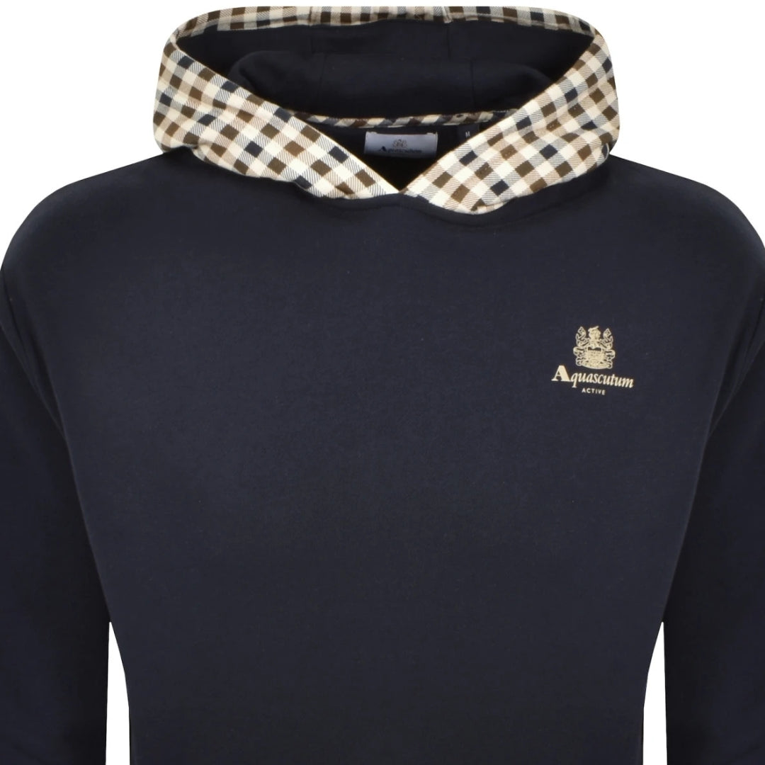 Aquascutum Active Club Check Hood Navy M
