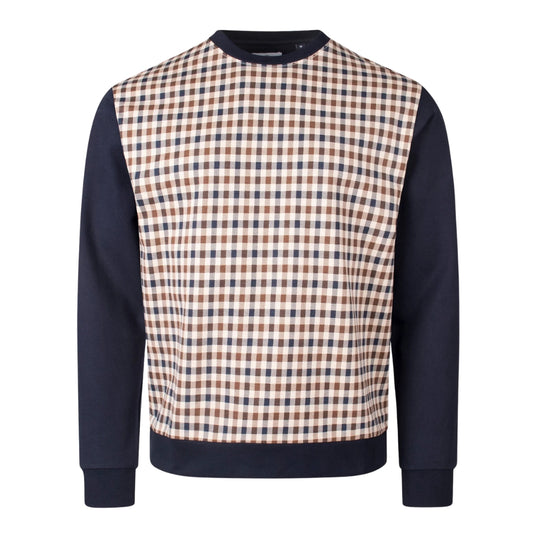 Aquascutum Active Iconic Front Crewneck Navy S