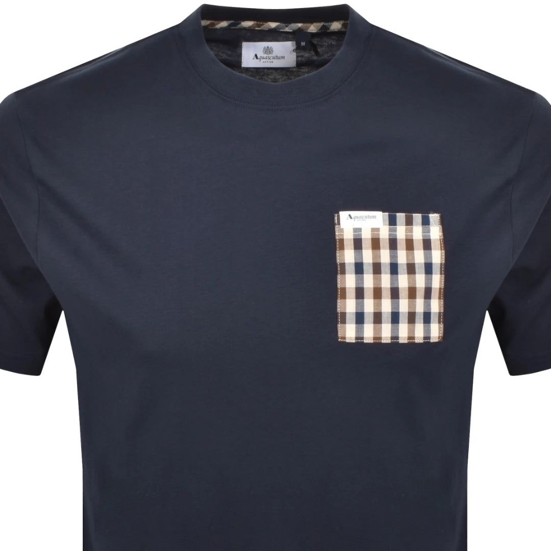 Aquascutum Active Iconic Front Pocket T-Shirt Navy L
