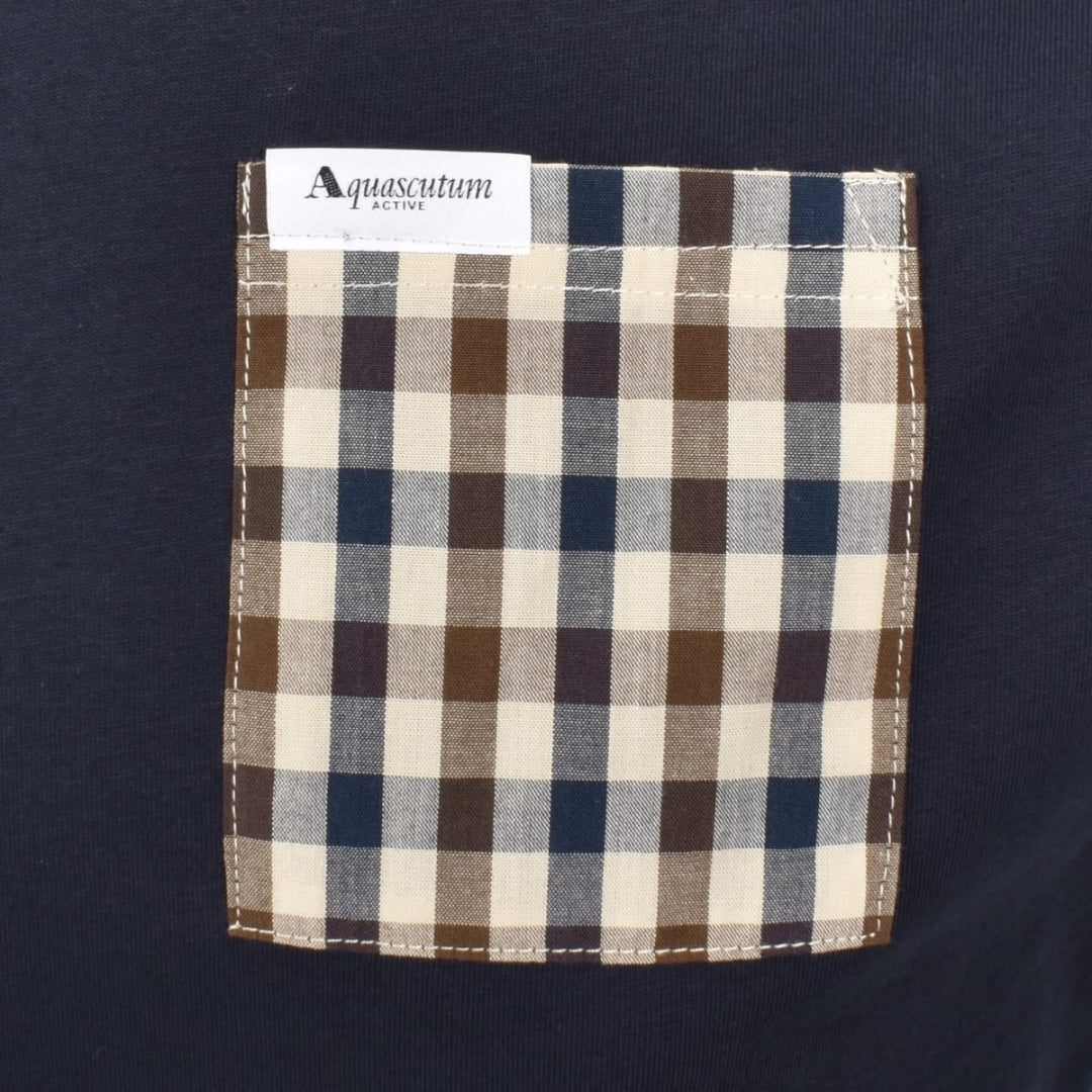 Aquascutum Active Iconic Front Pocket T-Shirt Navy L