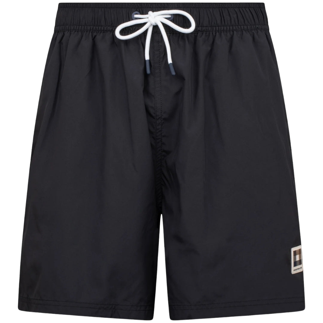 Aquascutum Active CC PIPING BEACH SHORTS AB_B006_BB004 16 Black Swim Shorts Mens S