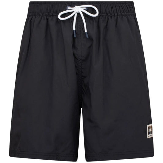 Aquascutum Active CC PIPING BEACH SHORTS AB_B006_BB004 16 Black Swim Shorts Mens S