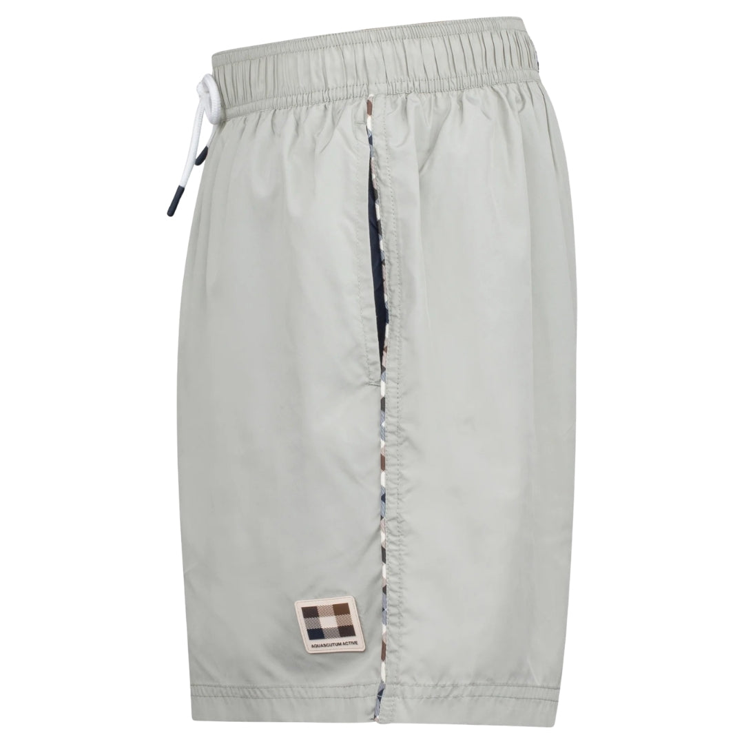 Aquascutum Active CC PIPING BEACH SHORTS AB_B006_BB004 34 Salvia (Light Green) Swim Shorts Mens XL