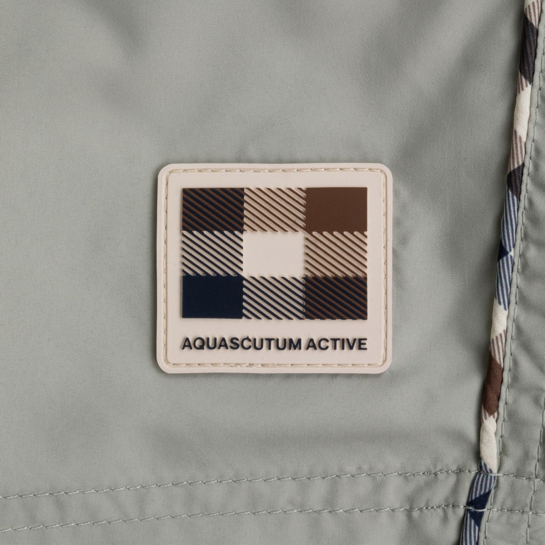 Aquascutum Active CC PIPING BEACH SHORTS AB_B006_BB004 34 Salvia (Light Green) Swim Shorts Mens XL