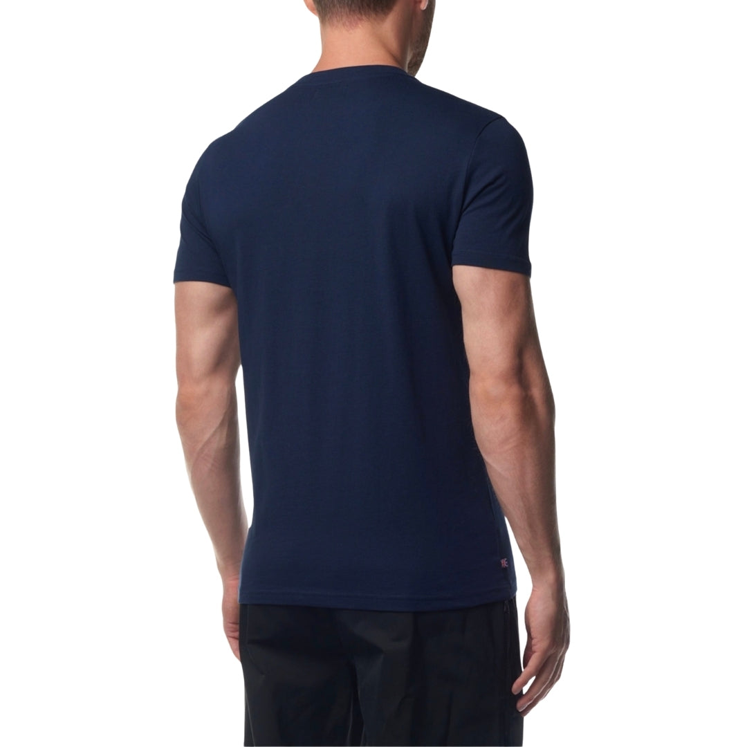 Aquascutum Active Beach Basic Big Logo T-Shirt Navy Navy Blue T-Shirt S