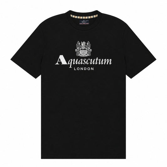Aquascutum Active Classic Logo Black T-Shirt