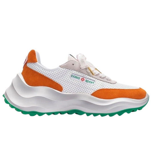 Casablanca Atlantis Sneaker Orange Detail White Shoes
