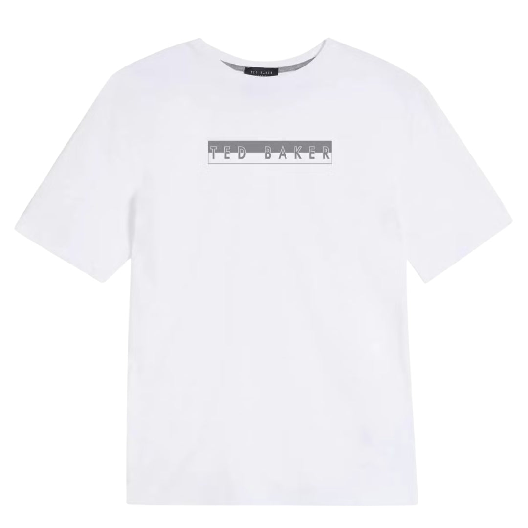 Ted Baker Albar Graphic Box Logo White T-Shirt