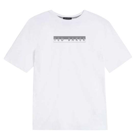 Ted Baker Albar Graphic Box Logo White T-Shirt