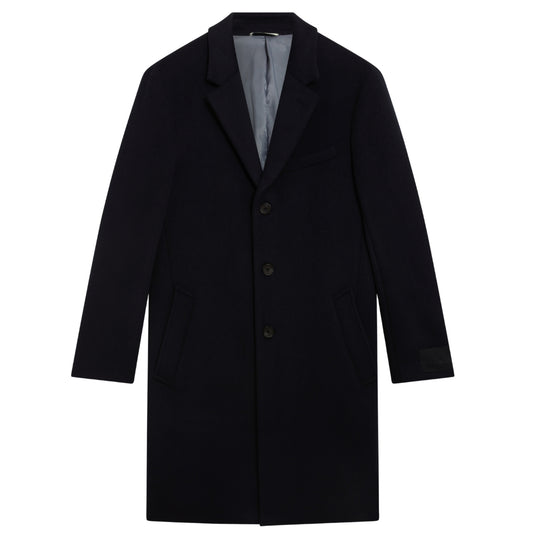 Ted Baker Alerton Wool Blend Navy City Overcoat