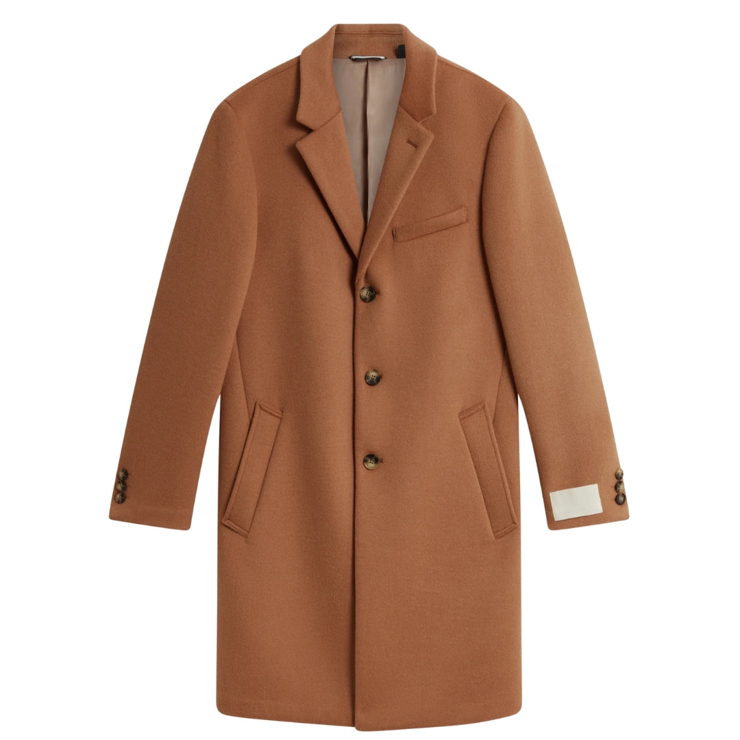 Ted Baker Alerton Wool Blend Tan City Overcoat