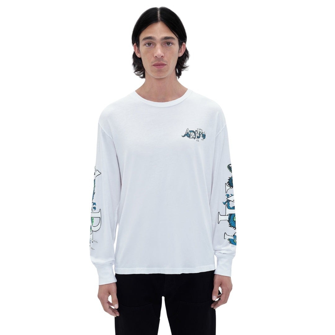 Amiri LNY Dragon Long Sleeve White T-Shirt M