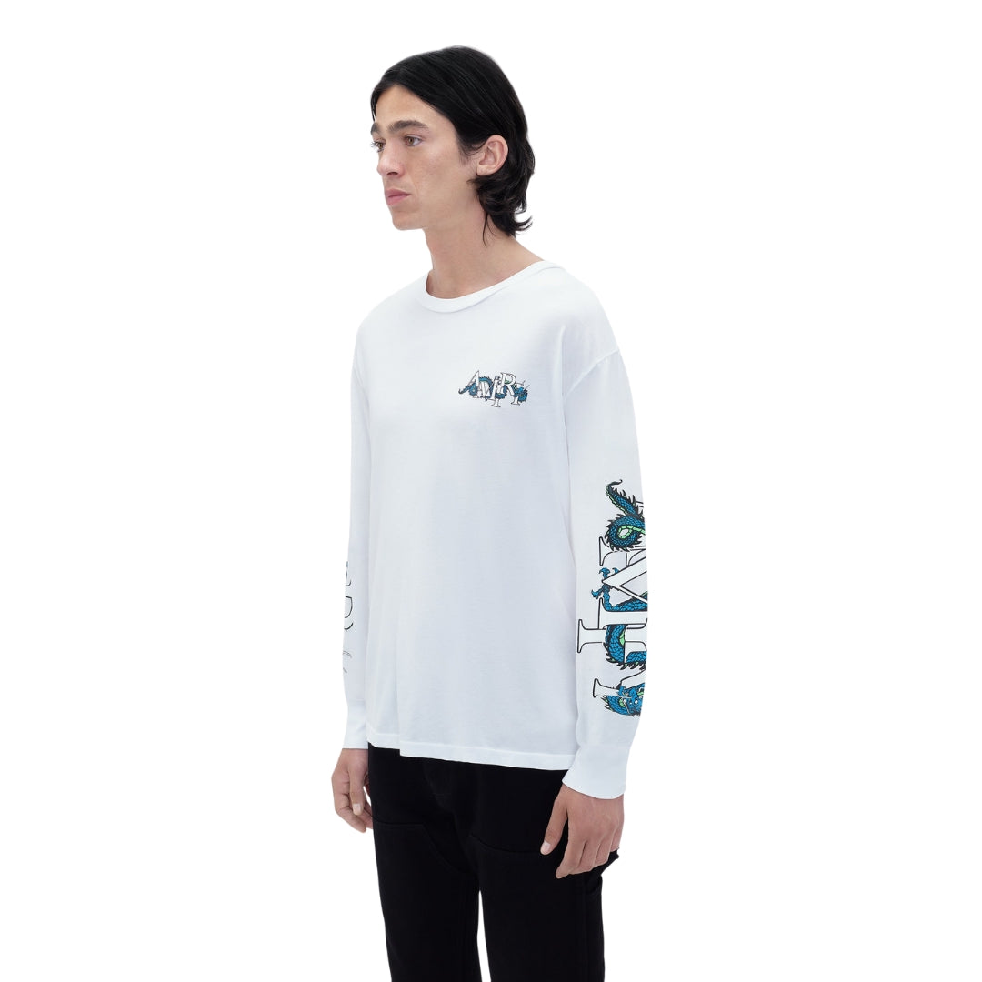 Amiri LNY Dragon Long Sleeve White T-Shirt M