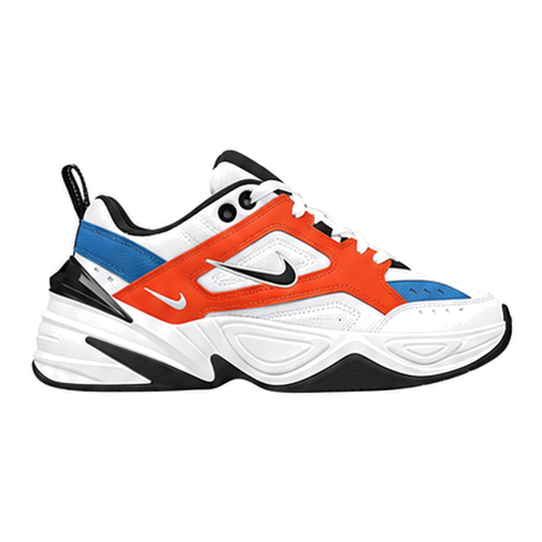 Nike M2K Tekno White Black Orange Trainers