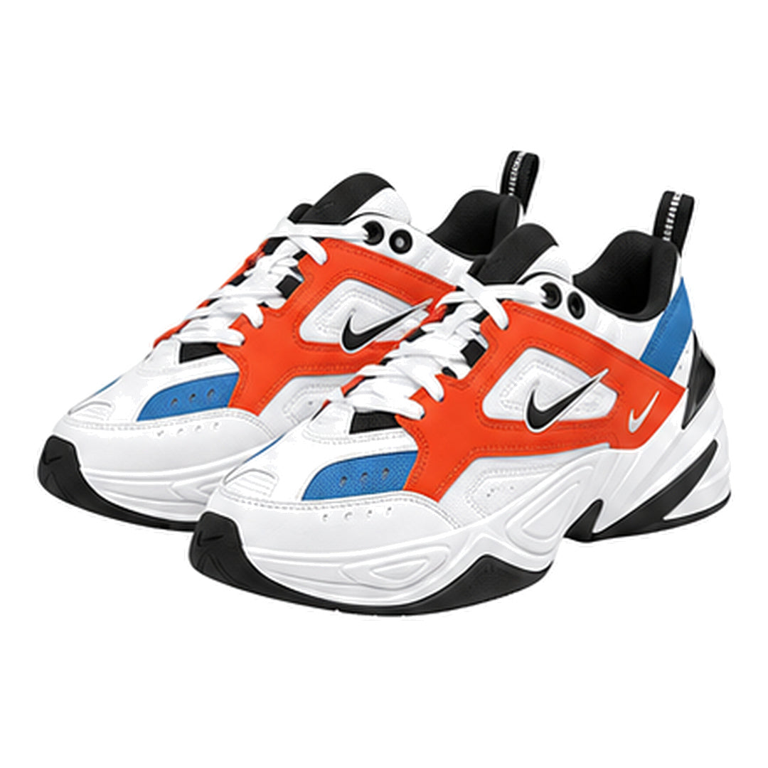 Nike M2K Tekno White Black Orange Trainers
