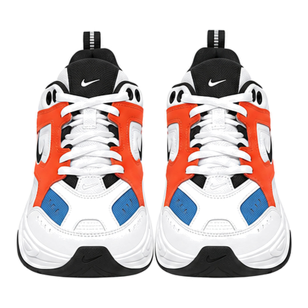 Nike M2K Tekno White Black Orange Trainers