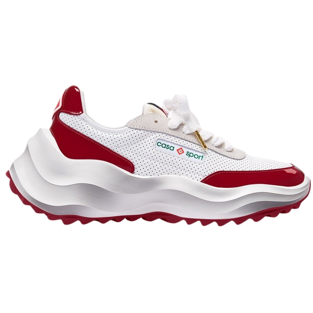 Casablanca Atlantis Sneaker Red Detail White Shoes